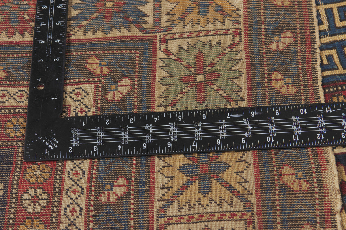 4 x 6 - Navy Blue Antique Caucasian Kuba Rug - 79901