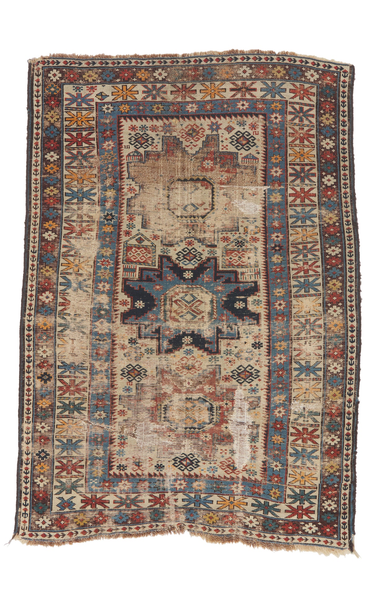 3 x 5 - Ivory Antique Caucasian Shirvan Rug - 79902