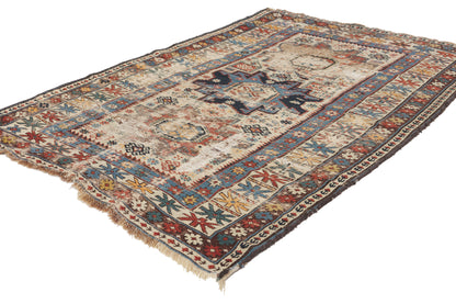 3 x 5 - Ivory Antique Caucasian Shirvan Rug - 79902