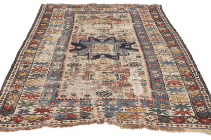 3 x 5 - Ivory Antique Caucasian Shirvan Rug - 79902