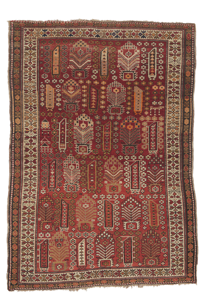 4 x 6 - Red Antique Caucasian Shirvan Rug - 79903