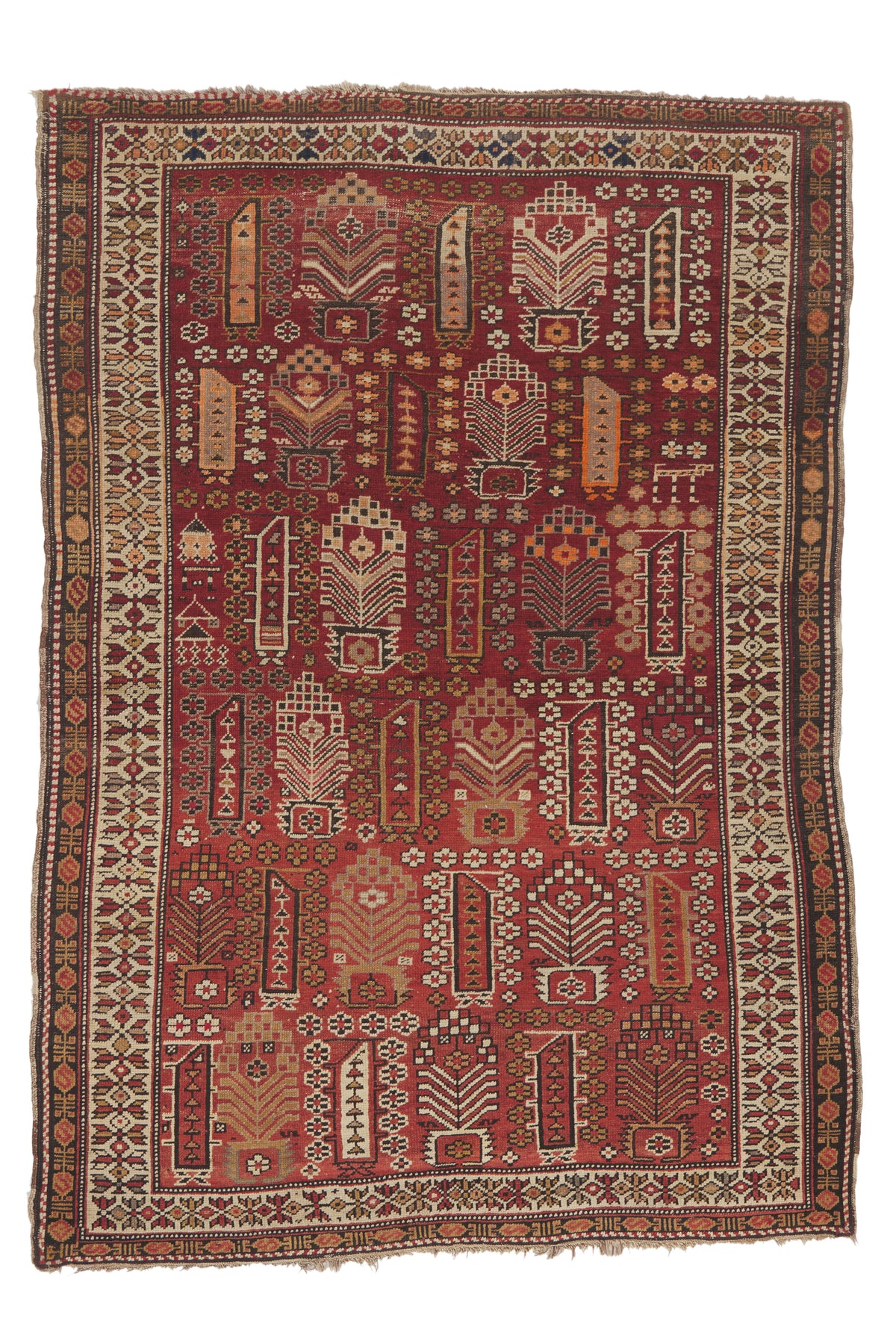 4 x 6 - Red Antique Caucasian Shirvan Rug - 79903