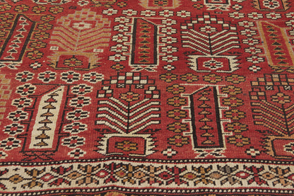 4 x 6 - Red Antique Caucasian Shirvan Rug - 79903