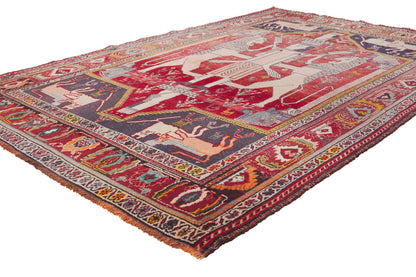 5 x 8 - Red Antique Persian Shiraz Rug - 79904