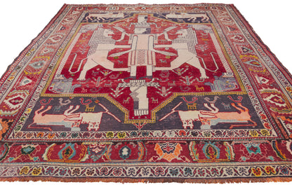 5 x 8 - Red Antique Persian Shiraz Rug - 79904