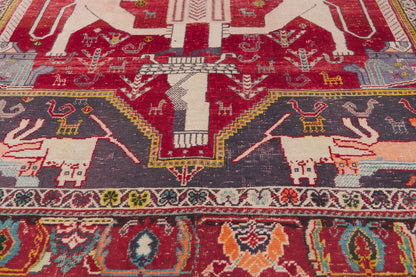 5 x 8 - Red Antique Persian Shiraz Rug - 79904