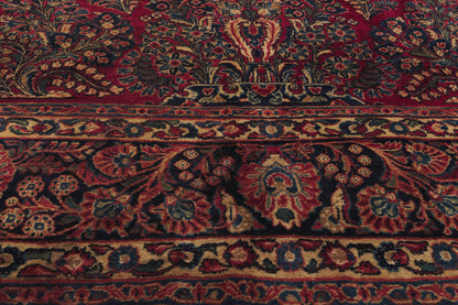 9 x 17 - Red Antique Persian Sarouk Rug - 79906