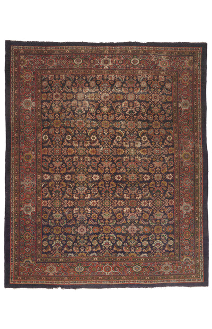 8 x 10 - Navy Blue Antique Persian Sultanabad Rug - 79907