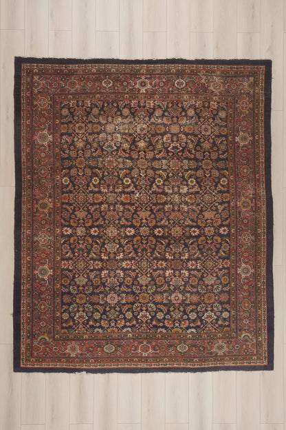 8 x 10 - Navy Blue Antique Persian Sultanabad Rug - 79907
