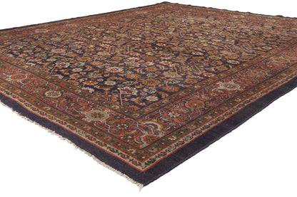 8 x 10 - Navy Blue Antique Persian Sultanabad Rug - 79907