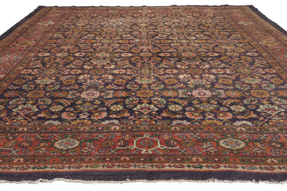 8 x 10 - Navy Blue Antique Persian Sultanabad Rug - 79907