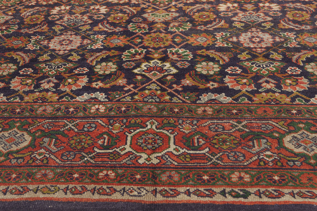 8 x 10 - Navy Blue Antique Persian Sultanabad Rug - 79907