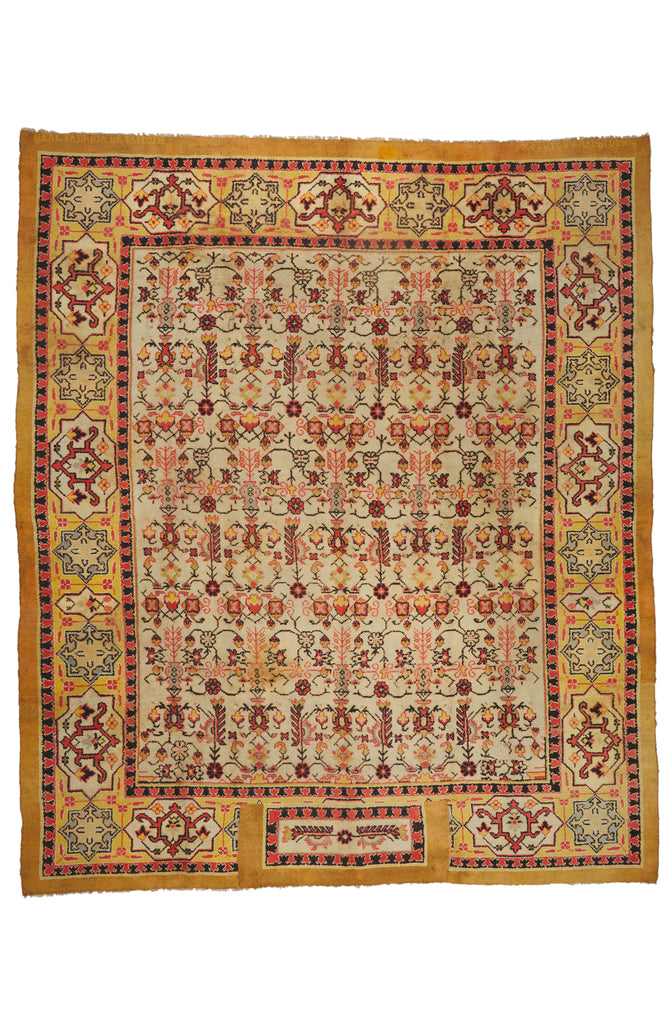 14 x 16 - Ivory Antique Romanian Transylvanian Rug - 79909