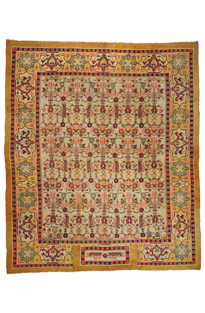14 x 16 - Ivory Antique Romanian Transylvanian Rug - 79909