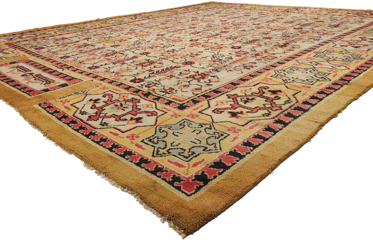 14 x 16 - Ivory Antique Romanian Transylvanian Rug - 79909