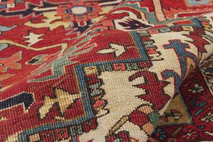 12 x 15 - Red Antique Persian Serapi Rug - 79910