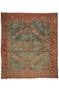 17 x 18 - Teal Antique Turkish Oushak Rug - 79911