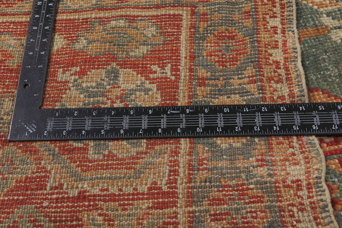 17 x 18 - Teal Antique Turkish Oushak Rug - 79911