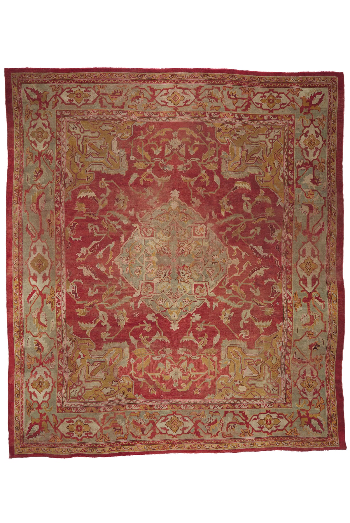 15 x 17 - Red Antique Turkish Oushak Rug - 79912