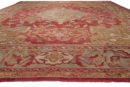 15 x 17 - Red Antique Turkish Oushak Rug - 79912