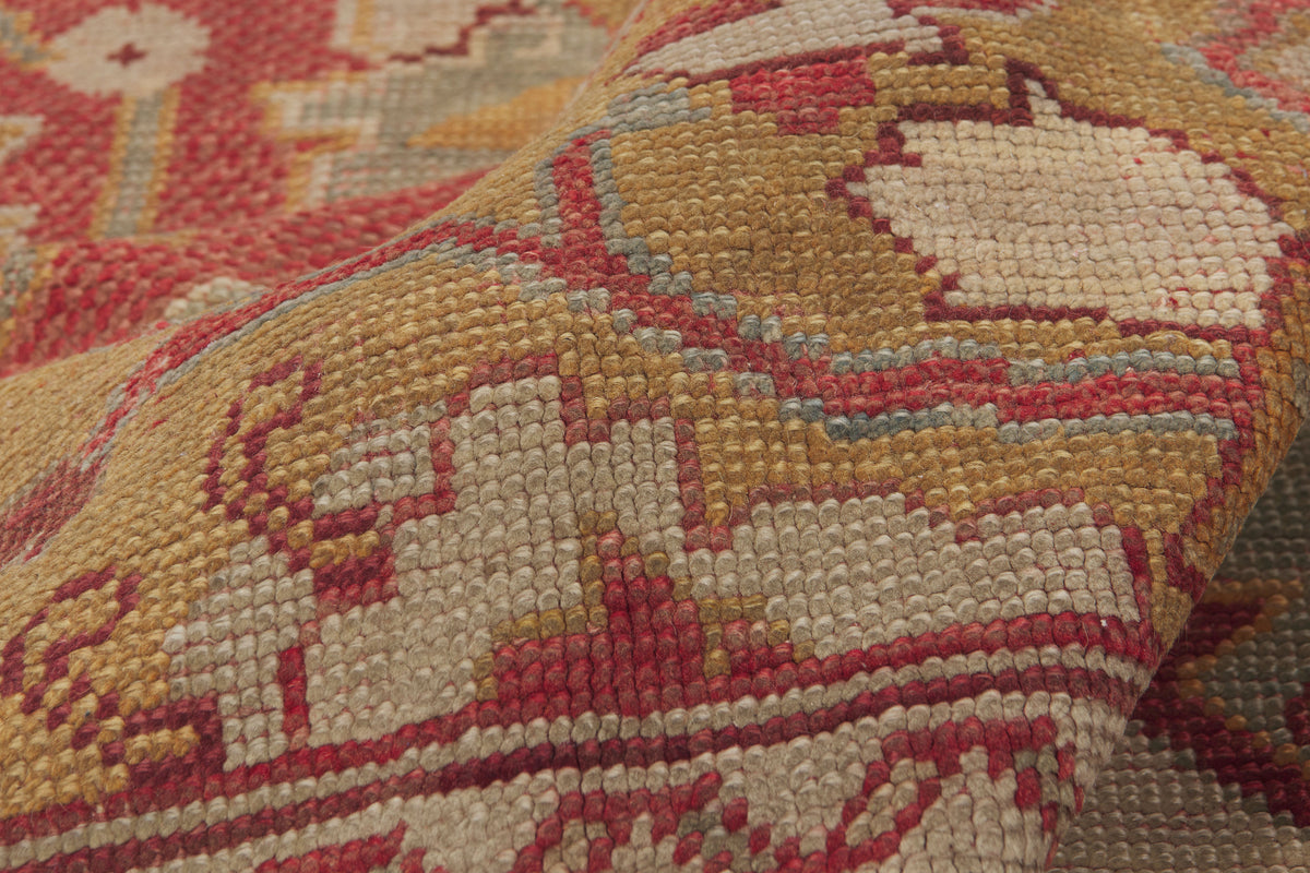 15 x 17 - Red Antique Turkish Oushak Rug - 79912