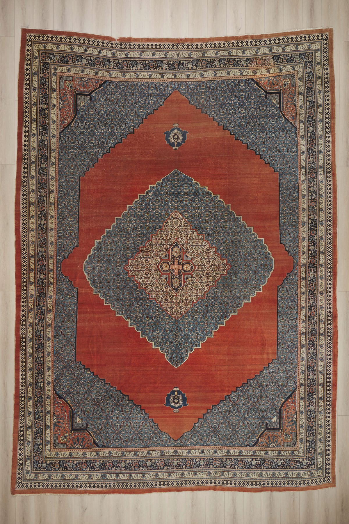 13 x 18 - Red Antique Persian Tabriz Rug - 79913