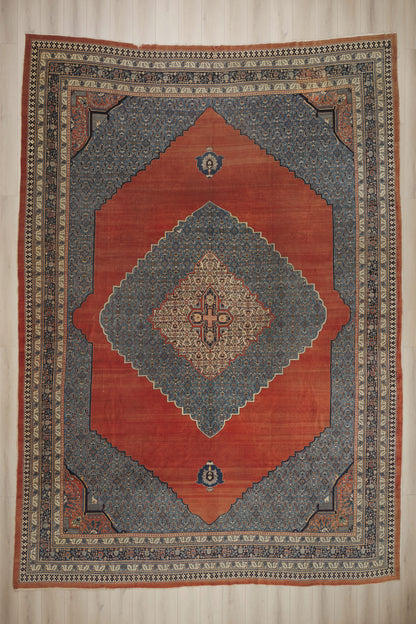 13 x 18 - Red Antique Persian Tabriz Rug - 79913