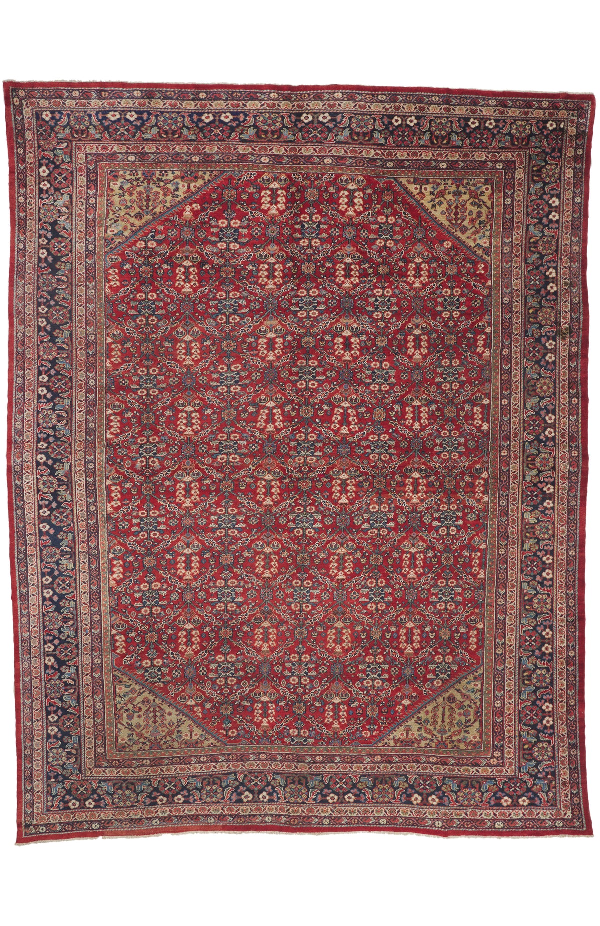 11 x 14 - Red Antique Persian Mahal Rug - 79915