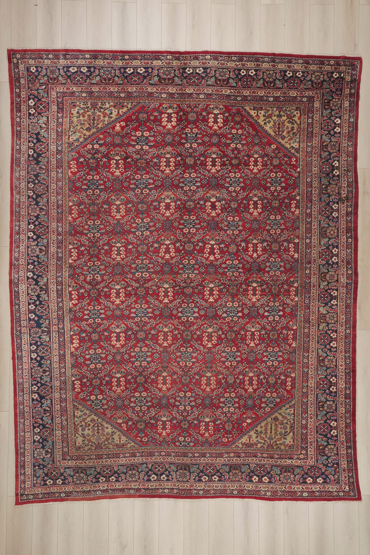 11 x 14 - Red Antique Persian Mahal Rug - 79915