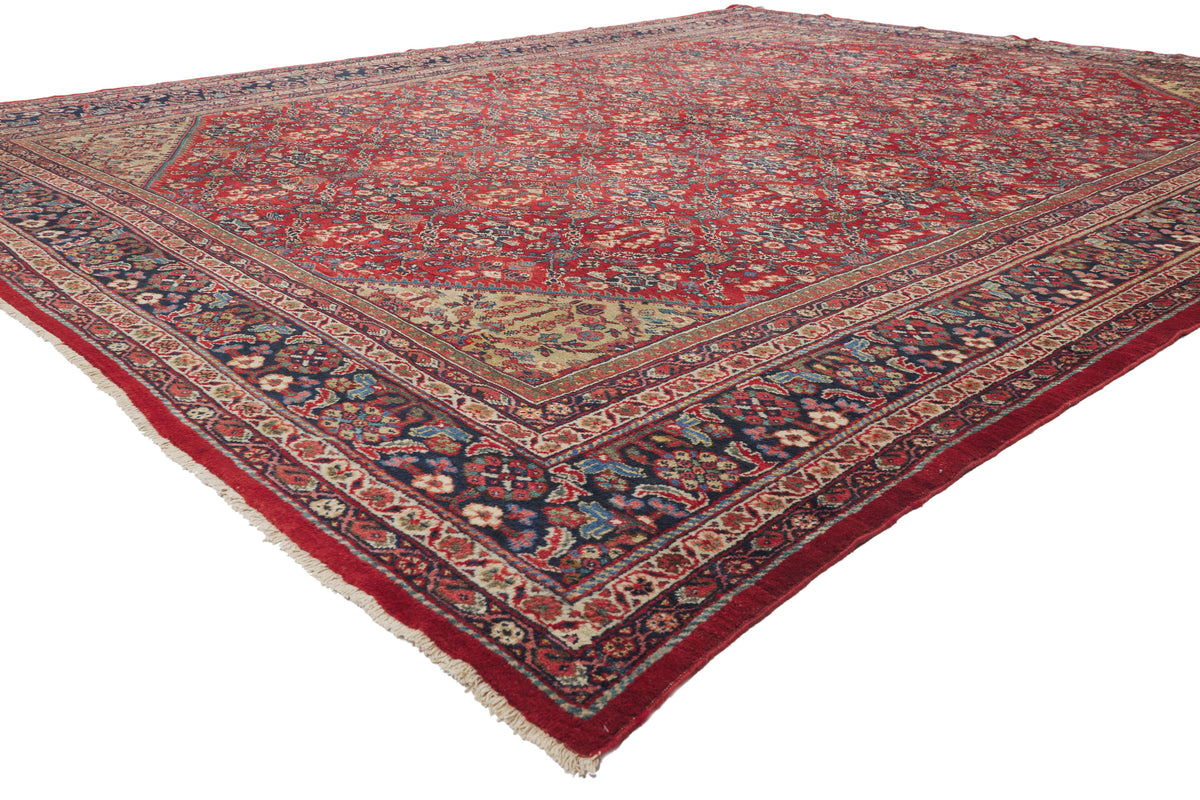 11 x 14 - Red Antique Persian Mahal Rug - 79915