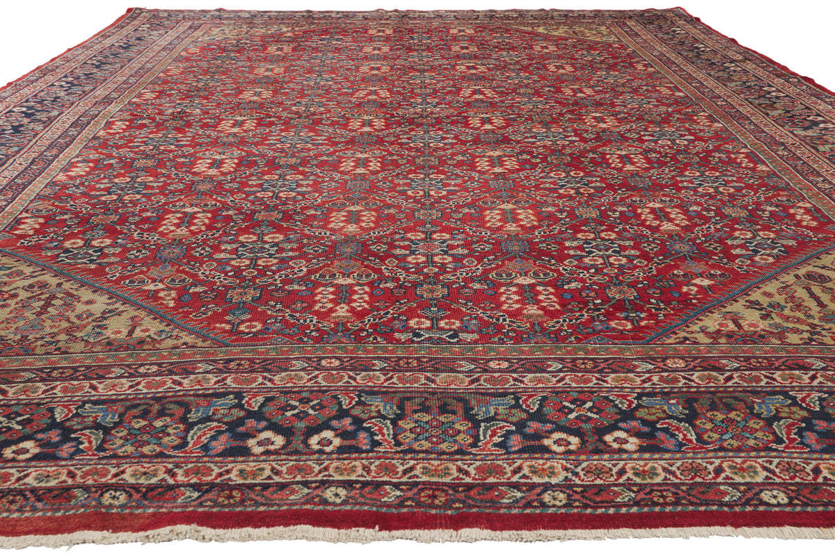 11 x 14 - Red Antique Persian Mahal Rug - 79915
