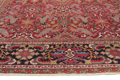 9 x 11 - Red Antique Persian Serapi Rug - 79917