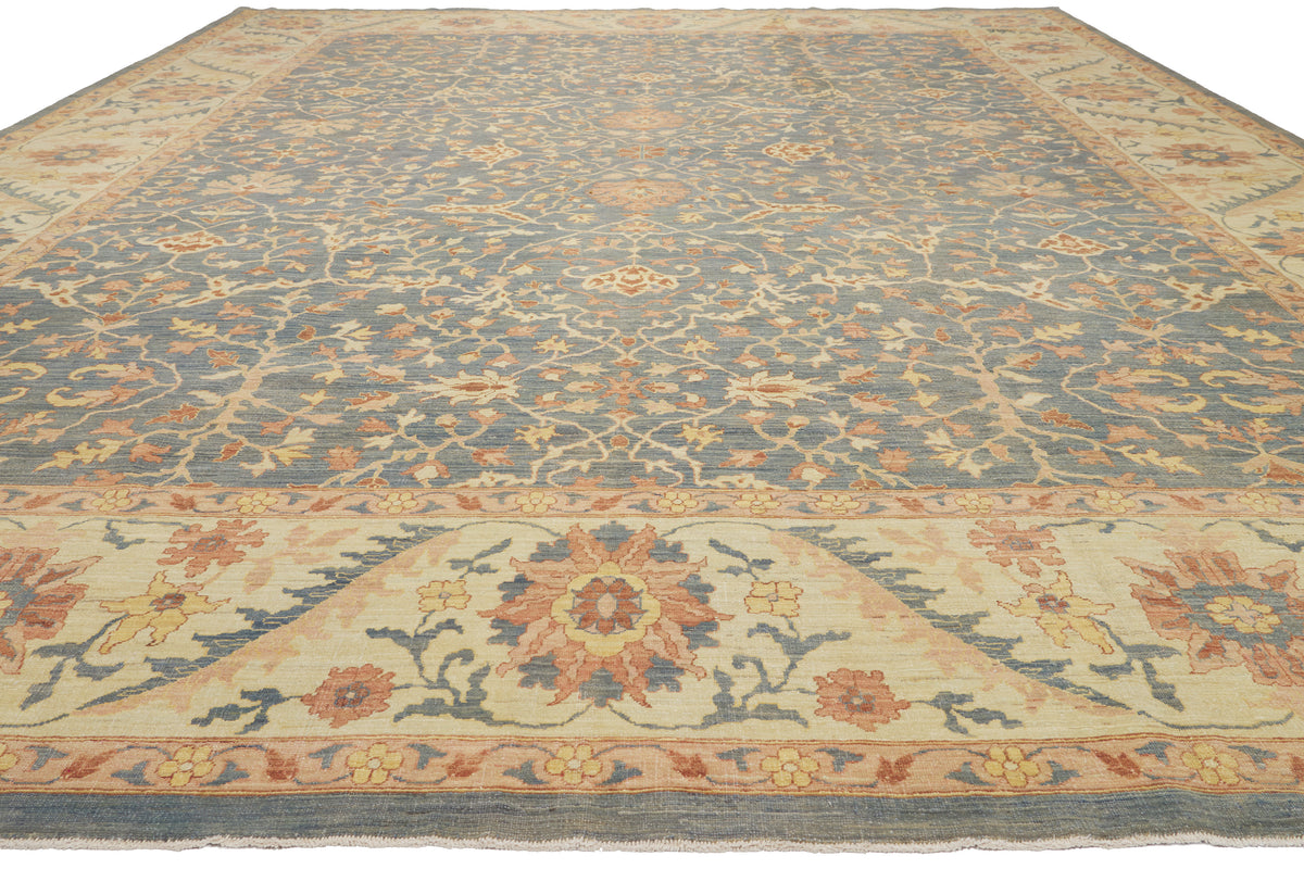 12 x 15 - Blue Vintage Pakistani Rug - 79918