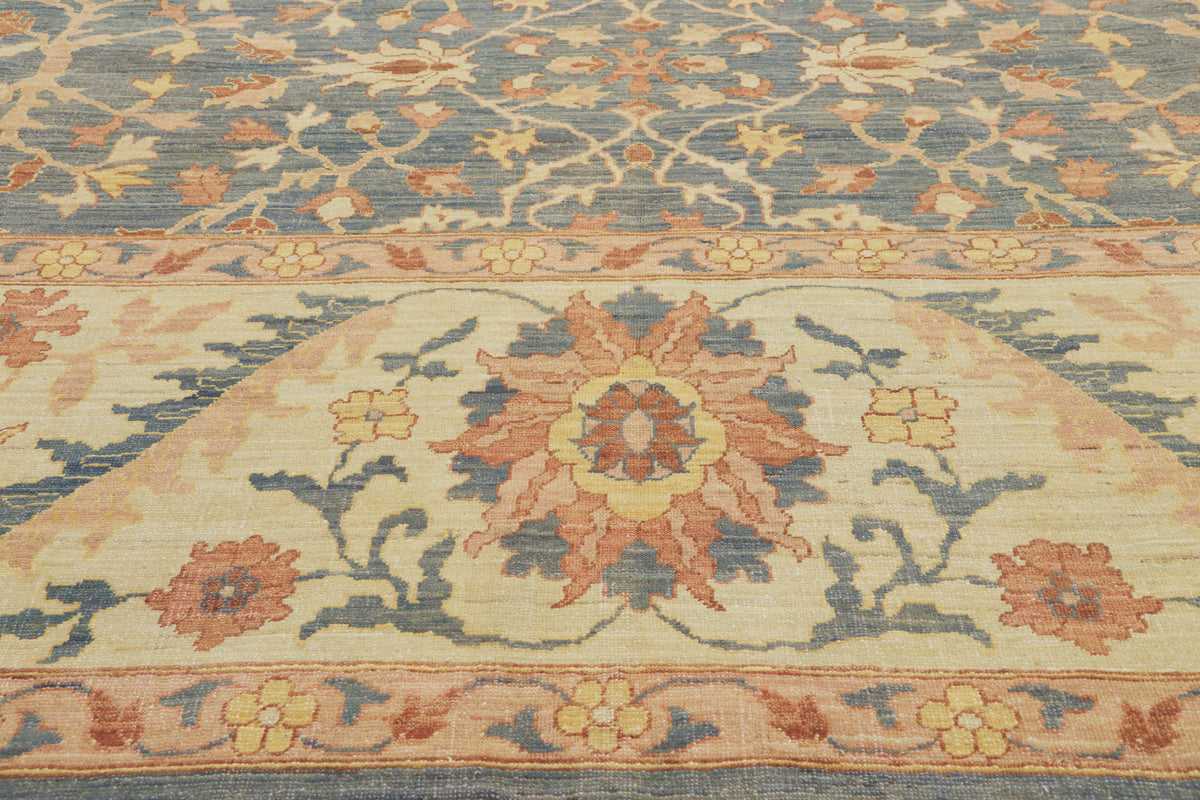 12 x 15 - Blue Vintage Pakistani Rug - 79918
