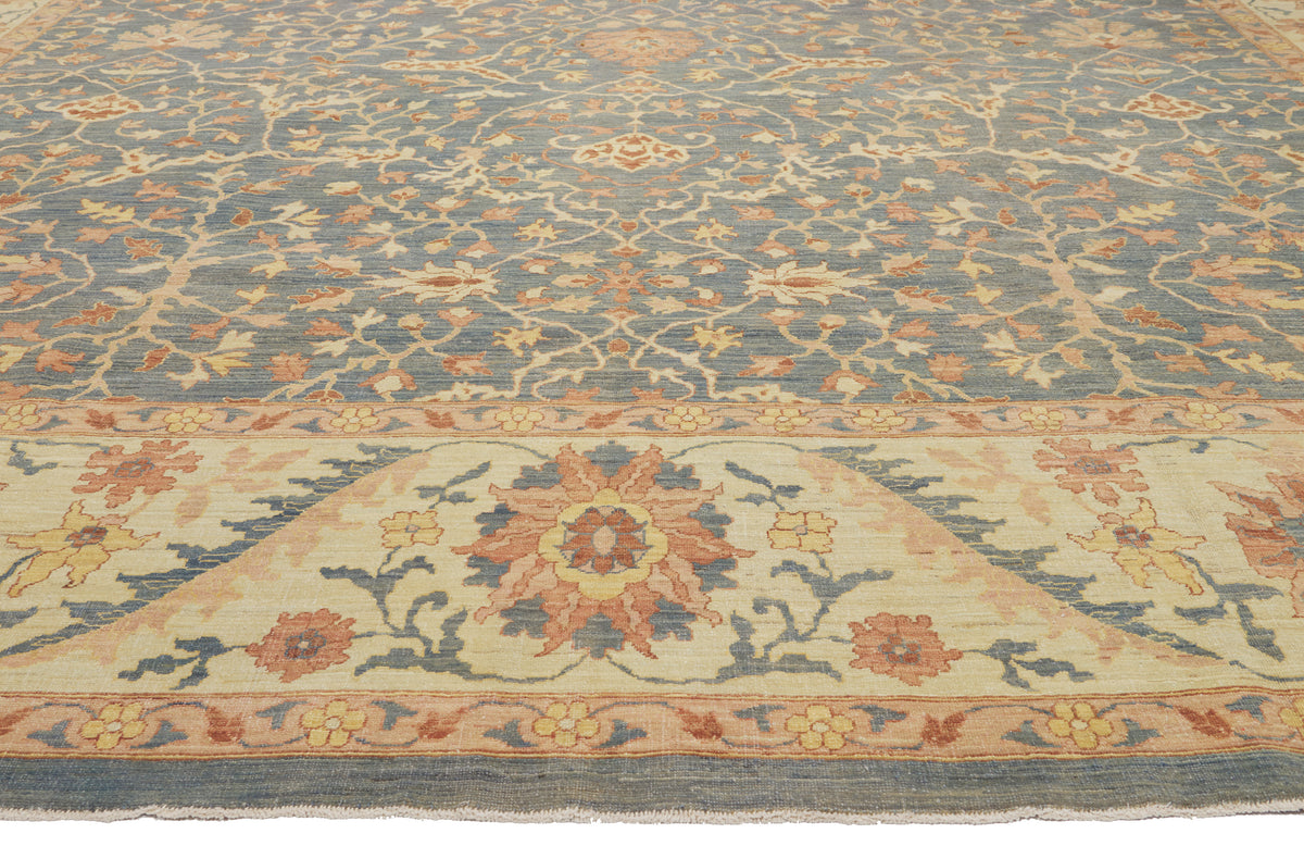 12 x 15 - Blue Vintage Pakistani Rug - 79918