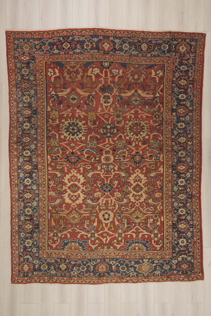 9 x 12 - Red Antique Persian Sultanabad Rug - 79920