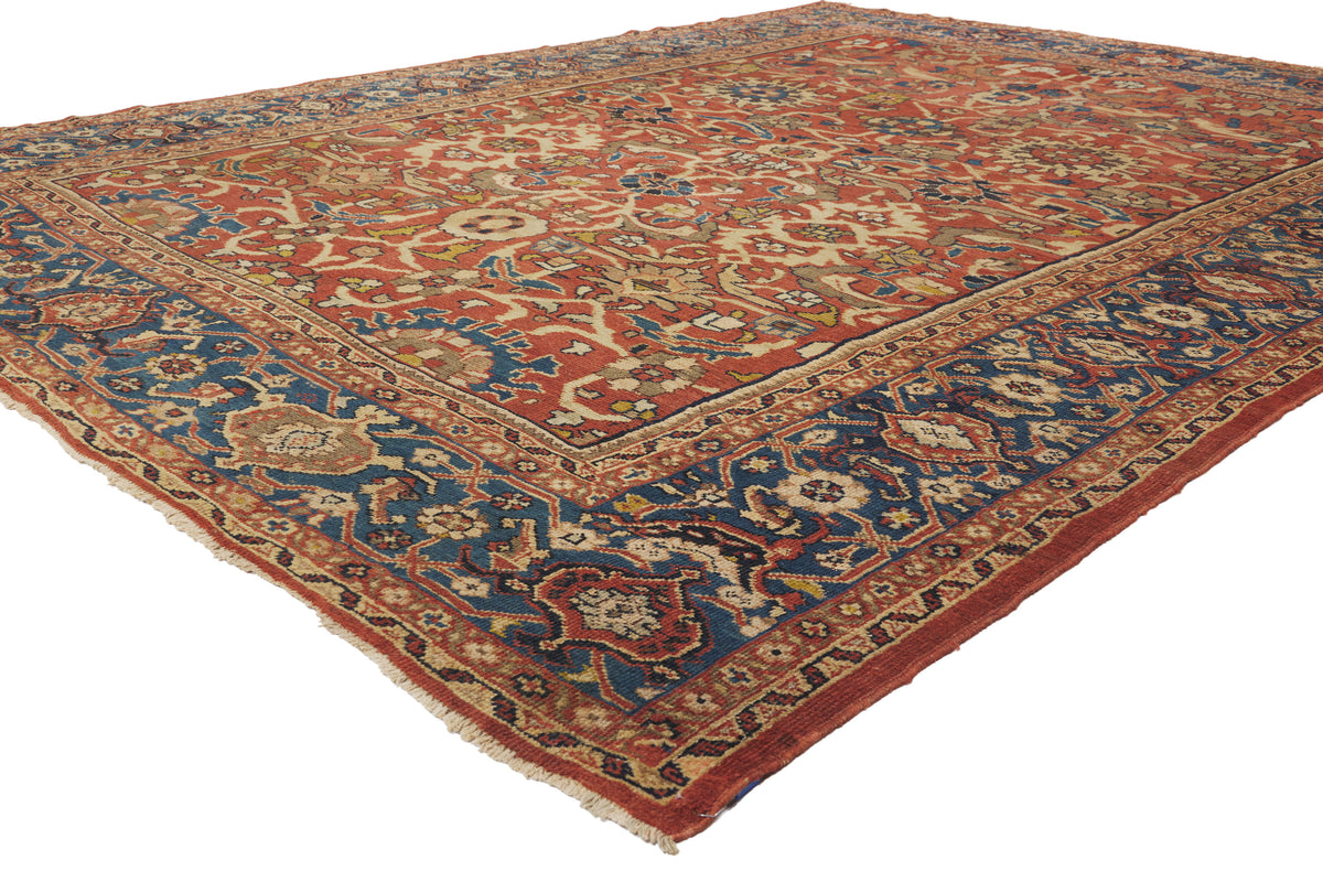 9 x 12 - Red Antique Persian Sultanabad Rug - 79920