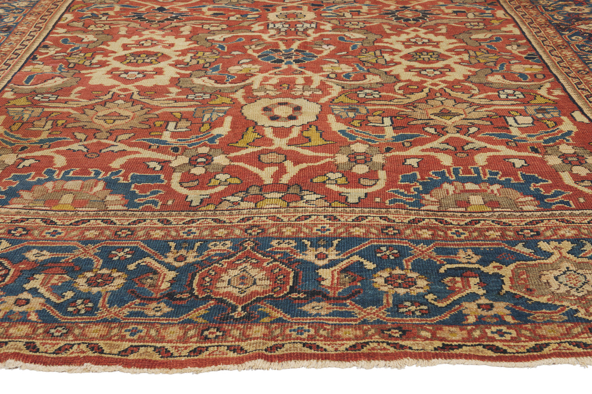 9 x 12 - Red Antique Persian Sultanabad Rug - 79920