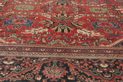 11 x 14 - Red Antique Persian Mahal Rug - 79921