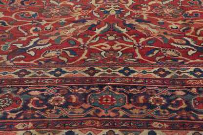 11 x 13 - Red Antique Persian Sultanabad Rug - 79922
