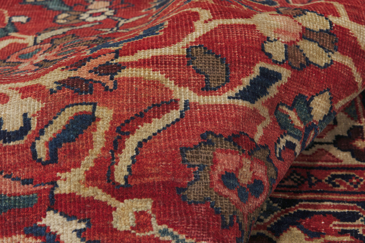 11 x 13 - Red Antique Persian Sultanabad Rug - 79922