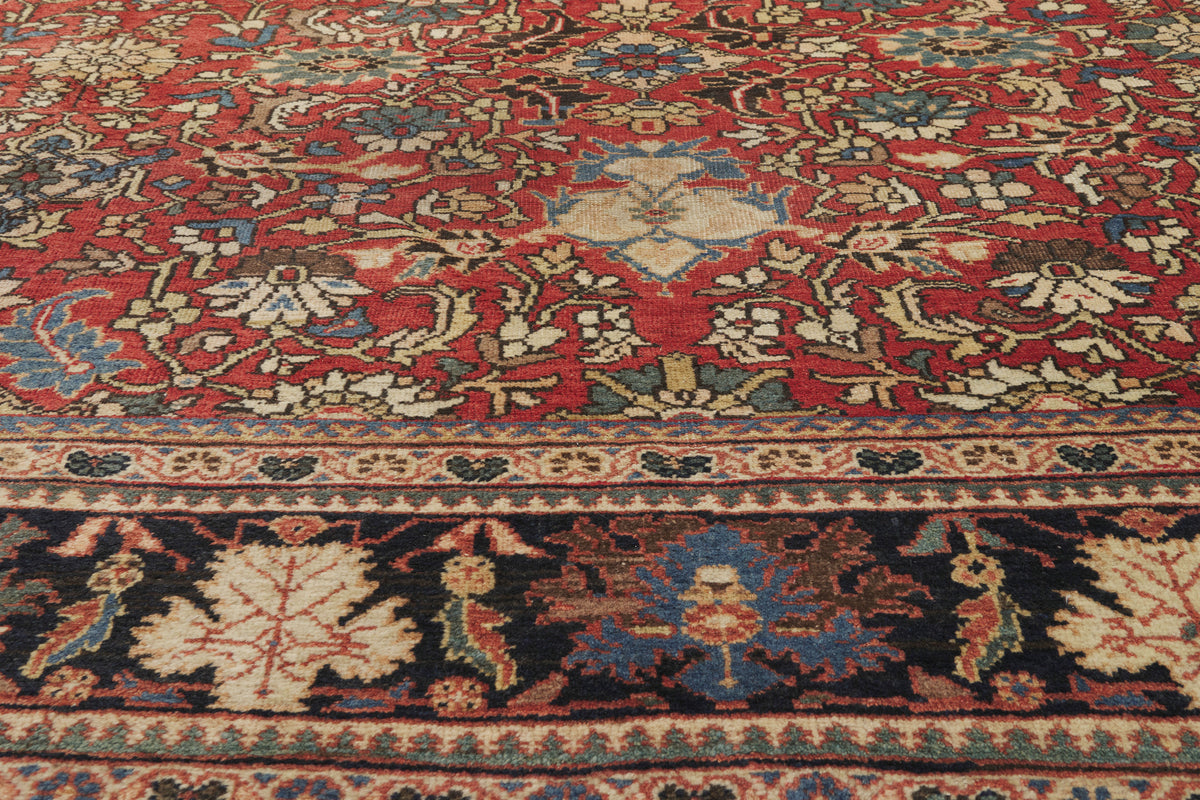 13 x 18 - Red Antique Persian Sultanabad Rug - 79923