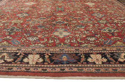13 x 18 - Red Antique Persian Sultanabad Rug - 79923