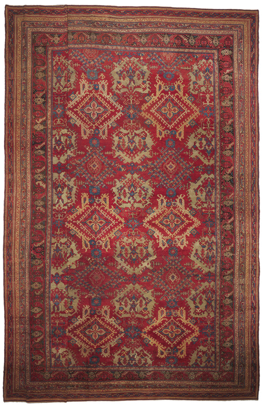 21 x 24 - Red Antique Turkish Oushak Rug - 79924