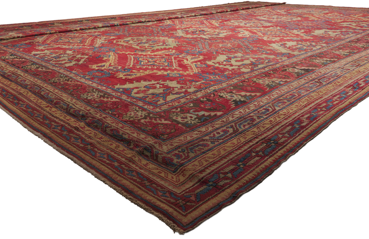 21 x 24 - Red Antique Turkish Oushak Rug - 79924