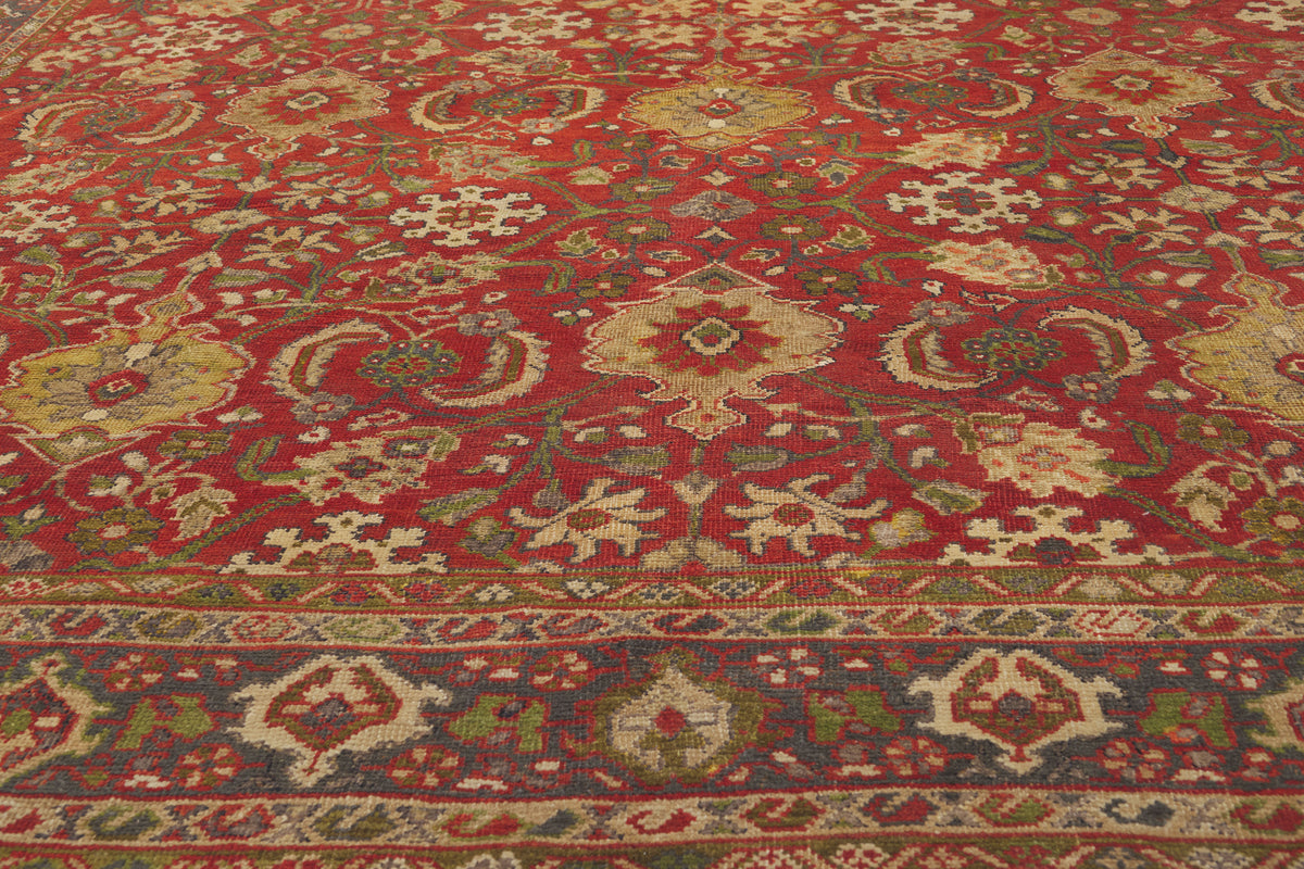 9 x 12 - Red Antique Persian Sultanabad Rug - 79926