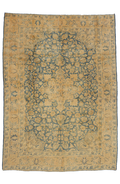 7 x 9 - Blue Antique Persian Tabriz Rug - 79927