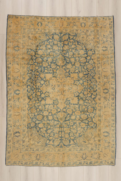 7 x 9 - Blue Antique Persian Tabriz Rug - 79927