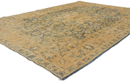 7 x 9 - Blue Antique Persian Tabriz Rug - 79927