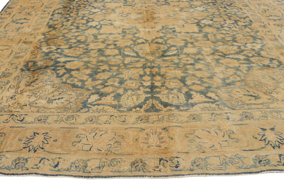 7 x 9 - Blue Antique Persian Tabriz Rug - 79927
